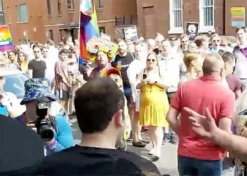 Professional Judy: “Given the mob’s reaction to Alex he must have done something truly hateful to attract their wrath? Well no actually, he simply wore a T-shirt and beanie hat with LGB Alliance’s logo on it. That’s it.”