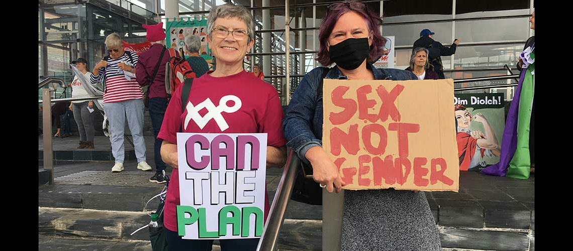 Welsh government called out over homophobic and misogynistic ‘LGBTQ+’ Action Plan at Senedd protest, reports MrMenno from the Welsh Parliament